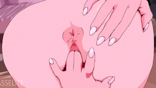 Hentai Zero Two masturbando a buceta solo