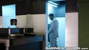 RagingStallion - Office Hunks Fuck Raw In Work Bathroom