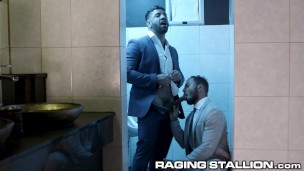 RagingStallion - Office Hunks Fuck Raw In Work Bathroom