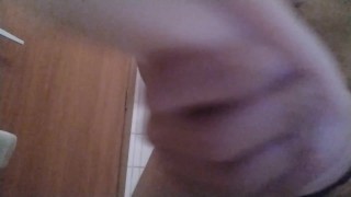 Cumming with toy