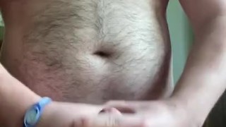Masturbation fat white cock with flex