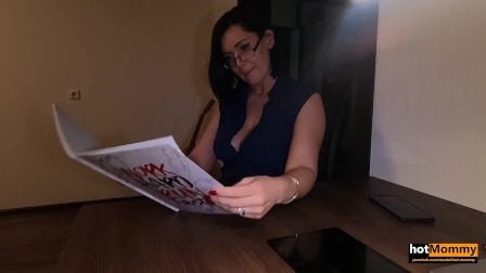 real MILF step-Aunt teaches not only math