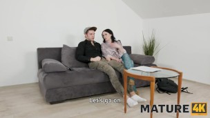 mature4K Guy is very upset but stepmother cheers him up through fucking