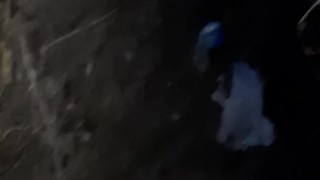 Cum in a minute when she licked pussy in a dark forest - lesbian_illusion