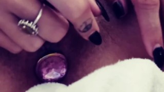 Squirting with my tiny toy