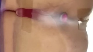 Rubbing my BIG WET CLIT on the chair