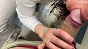 I fucked my friend's wife in a tight anal in the store's fitting room while her husband was choosing