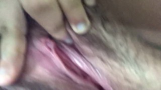 Horny bbw plays with wet pussy 