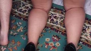 The slut gets fucked by her stud and squirts