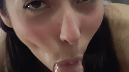 I SUCK MY STEPBROTHER'S COCK AND HE COMES ON MY MOUTH