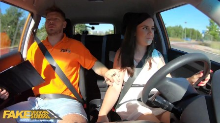 Fake Driving School Learner Little Eliss Has Serious blowjob Skills