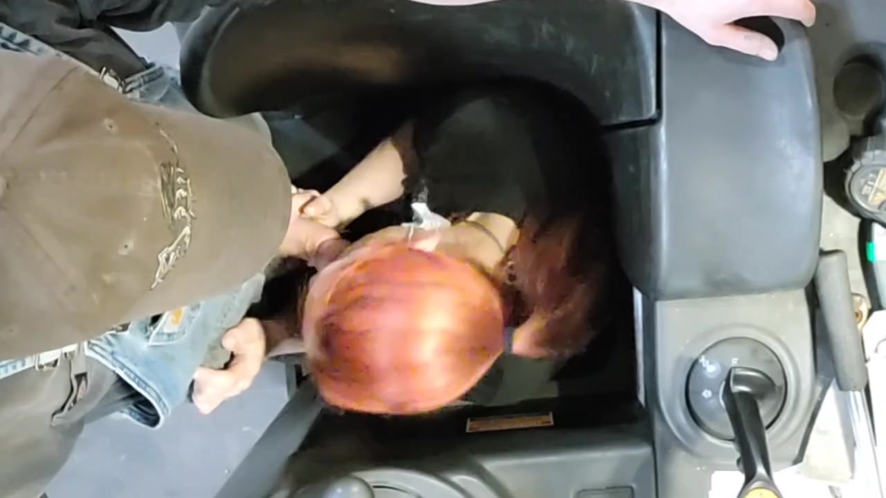 Preview 2 of Big Boss Fucks Girl On Reach Truck - Freeuse Machine Shop Industrial Slut Quickie