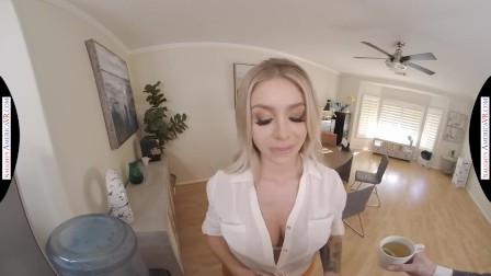 Naughty America - Hot blonde Madelyn Monroe needs your cock in her office!