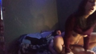 Female cums so much you can hear that pussy riding dick