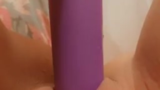 Fucking my wet pussy with big toy 