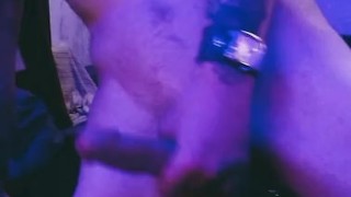 Straight guy strokes his cock while taking whip it's