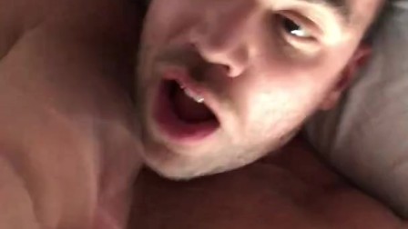 Cumming all over my own face!