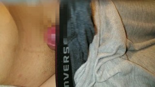 ムラムラした日本人男子大学生が無毛のペニスをしごいてオナニー
