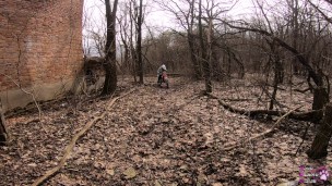 Found an Abandoned Building in the Forest and Fucked a Motorcycle Slut there || Dirtbike Sex Rides