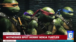 April O'Neil Craves Ninja Turtle Cock
