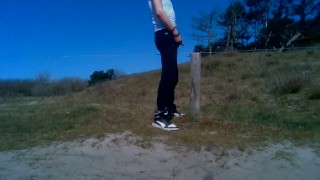 So horny to put myself online taking a piss in public