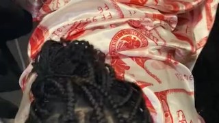 Ebony stripper gets her face fucked