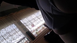 Pissing My stained white Cotton Panties