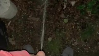 Outside pee in the cold 