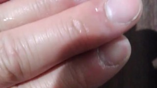 オナニーで手に射精♡どろどろ精子