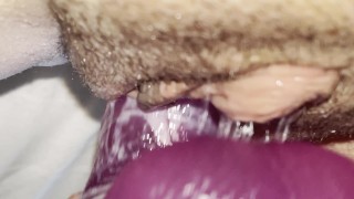 Pounding My Creamy Pussy Fast With My Dildo