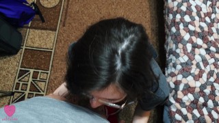 Hard fucked classmate, who has not had sex for a long time, when we began to live together 4K