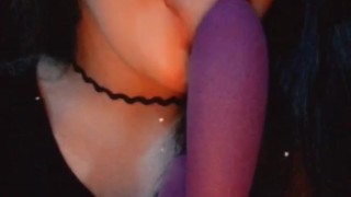 Dildo blowjob tease 