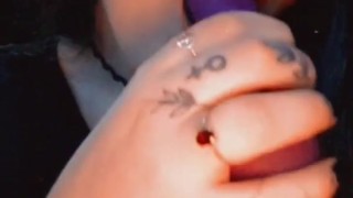 Dildo blowjob tease 