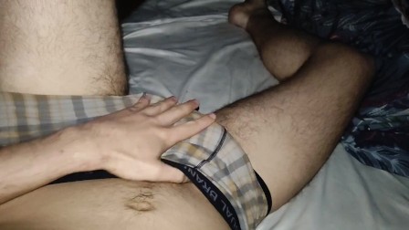 Intense orgasm in bed (*loud*)