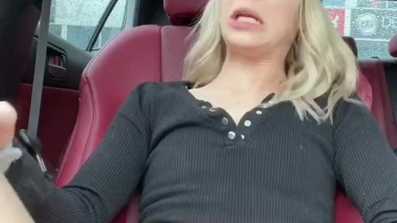 Insane orgasm in public