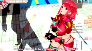 Pyra Blowjob and Boobjob (3D Hentai Game) (Xenoblade Chronicles 2) (koikatu) - PLAYHERE: tinyurl. com/hentgame