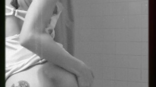 Peeing in white dress