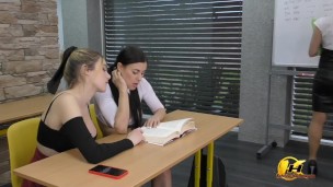 Katerina Hartlova Busty MILF Teacher with two teen students