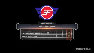 Lesbian Sex Wrestling As Agatha Delicious Sits On Brandi Mae Face Then Scissors Her