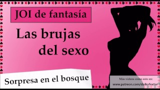 JOI fantasía medieval - Pillados en el bosque.