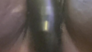 Ebony pussy in crotchless panties 💦💦 