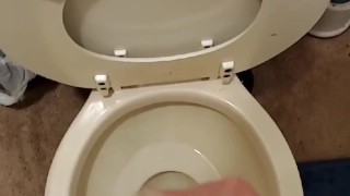 Jerk off Into toilet