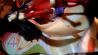 遠坂凛(Fate/FGO)魔法少女フィギュアに精液ぶっかけオナニー&キス&足舐め