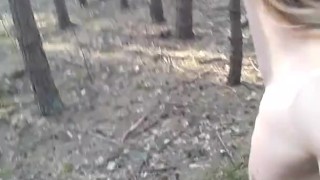 I was so horny I got naked in the forest to play with myself