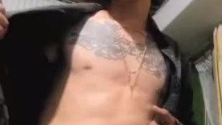 sexy boy is tickled while changing clothes