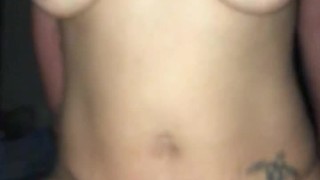Sexy POV of dirty amateur wife riding dick til creampie #milf #naturaltits