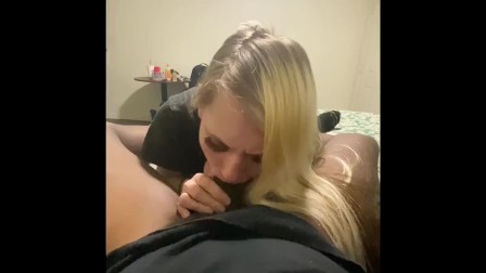 CHEATING Blonde teen Gives BBC BEST blowjob EVER POV