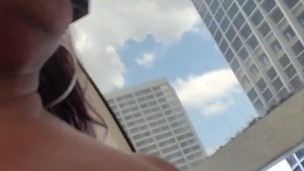 JusAgirl - EXHIBITIONIST Caught by security guard EXTREME RISKY masturbating on car in parking deck