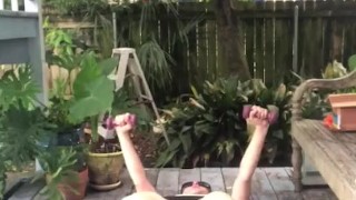 Strength training workout and foam rolling workout 2