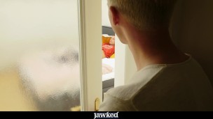 Jawked - Twink Josh Cavalin Catches Florian Mraz Jerking Off And Gets Fucked As Reward